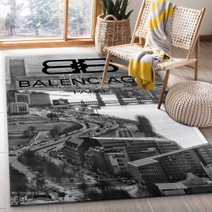 Balenciaga Cityscape Area Rugs Bedroom Rug Floor Decor Home Decor Area Rug For Living Room Bedroom Rug Home Decor