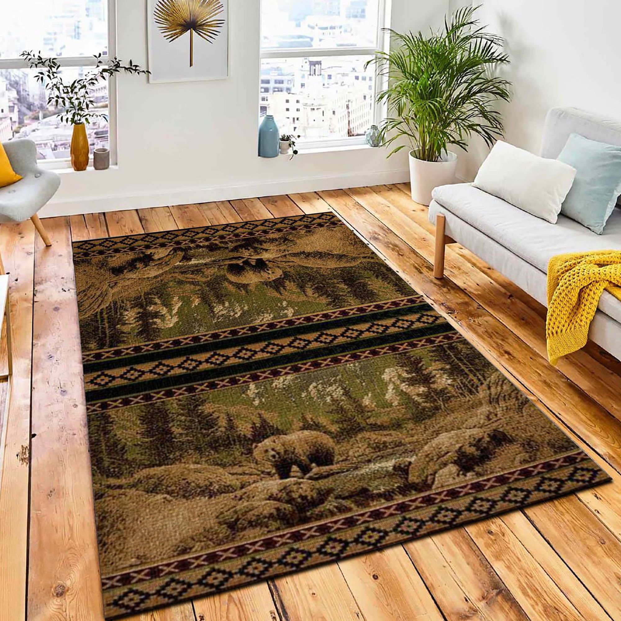 Bear Creek Falls Area Rug Rustic Cabin & Lodge Area Rug Home Decor Rug Bear Creek Falls Area Rug Rustic Cabin & Lodge Area Rug Home Decor Rug