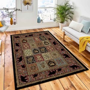 Bear Lodge Rug Rustic Cabin & Lodge Area Rug Home Decor Rug