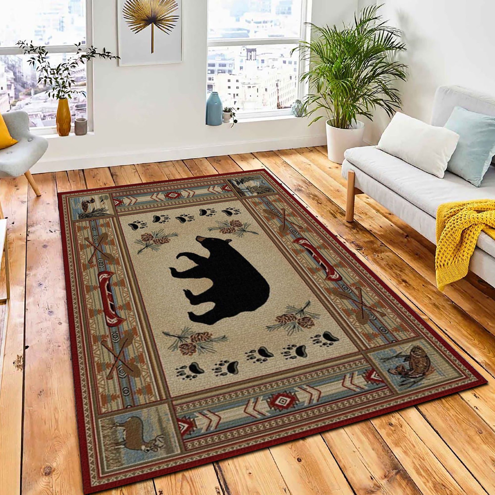 Bear Path Area Rug Rustic Cabin & Lodge Area Rug Room Decor Rug Bear Path Area Rug Rustic Cabin & Lodge Area Rug Room Decor Rug