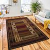 Bear Paw Canoe Area Rug Rustic Cabin & Lodge Area Rug Bedroom Rug