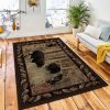 Bear Reunion Area Rug Rustic Cabin & Lodge Area Rug Home Decor Rug
