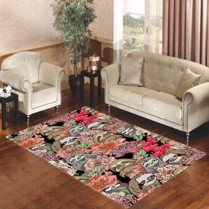 Because Sloth Flower Living Room Carpet Rugs Area Rug For Living Room Bedroom Rug Home Decor