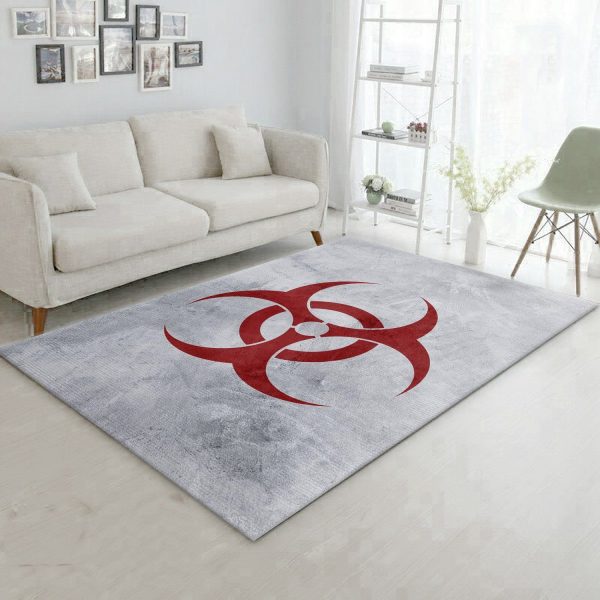 Bio Hazzard Rectangle Rug Living Room Rug Christmas Gift Decor Area Rug For Living Room Bedroom Rug Home Decor