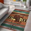 Bison Native American Symbol Area Rug Carpet Area Rug For Living Room Bedroom Rug Home Decor