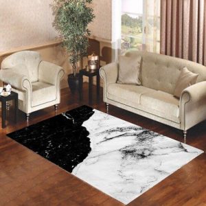 Black And White Contrast Marble Living Room Carpet Rugs Area Rug For Living Room Bedroom Rug Home Decor