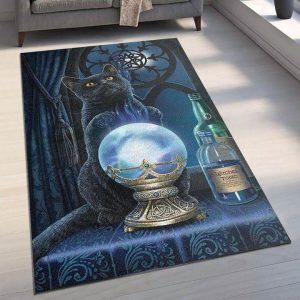Black Cat Area Rugs Living Room Carpet