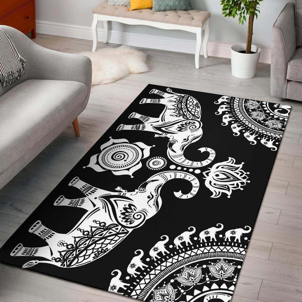 Black Elephant Mandala Area Rug Carpet Carpets Area Rug For Living Room Bedroom Rug Home Decor Black Elephant Mandala Area Rug Carpet Carpets Area Rug For Living Room Bedroom Rug Home Decor
