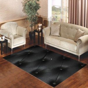 Black Leather Buttoned Pattern Printed Living Room Carpet Rugs Area Rug For Living Room Bedroom Rug Home Decor