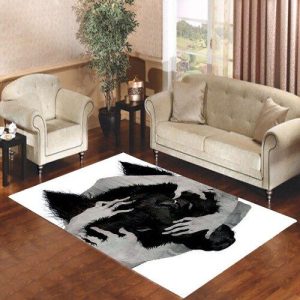 Black Wild Dog Angry Living Room Carpet Rugs Area Rug For Living Room Bedroom Rug Home Decor