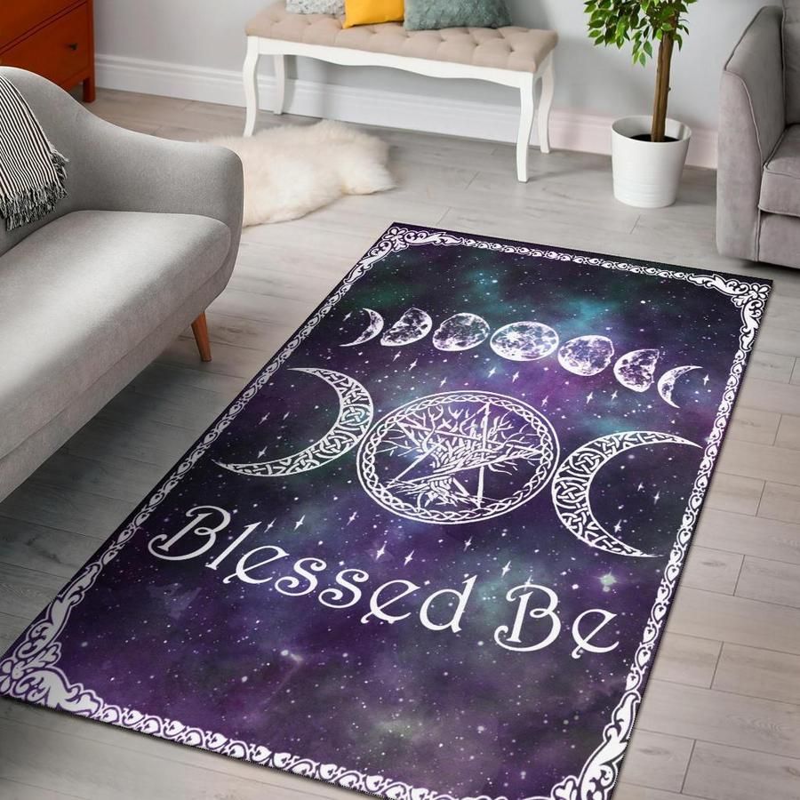 Blessed Be Wicca Area Rug Living Room Rug Blessed Be Wicca Area Rug Living Room Rug