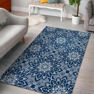 Blue And White Bohemian Mandala Area Rug Bohemian Rug Rug Love Decor