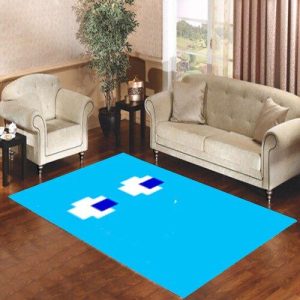 Blue Pacman Inspired Living Room Carpet Rugs Area Rug For Living Room Bedroom Rug Home Decor
