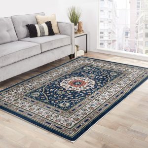 Blue Persian Style Rug Carpet Rug Room Decor Rug