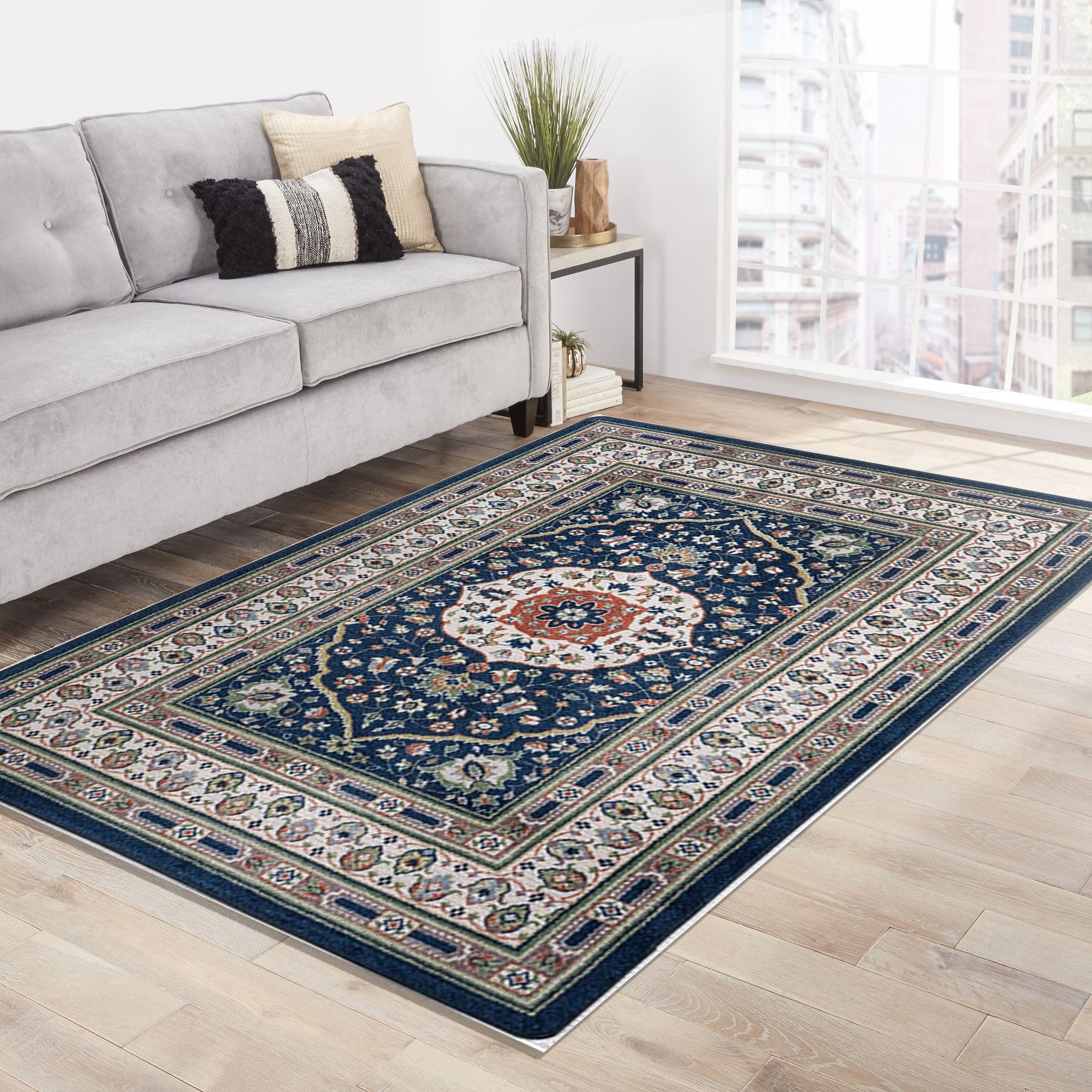 Blue Persian Style Rug Carpet Rug Room Decor Rug Blue Persian Style Rug Carpet Rug Room Decor Rug