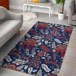 Blue Vintage Bohemian Floral Area Rug Bohemian Rug Rug Love Decor