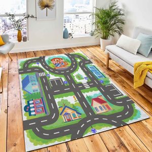 Board Game City Road Seamless Area Rug Carpet Kids Rug Home Decor