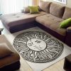 Bohemian Celestial Sun And Moon Area Rug Bohemian Rug Floor Decor