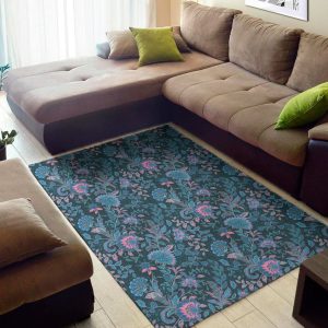Bohemian Denim Jeans Pattern Area Rug Bohemian Rug Living Room Decor