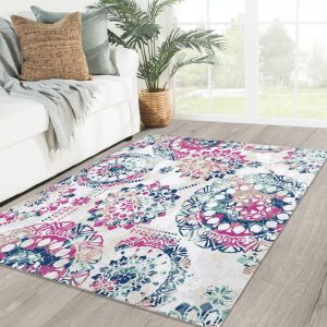 Bohemian Floral Rug Area Rugs Floor Decor Summer Decor