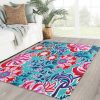 Bohemian Floral Rug Rug Carpet Floor Decor Summer Decor