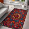 Bohemian Native Mandala Pattern Area Rug Bohemian Rug Christmas Decor