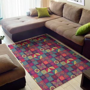 Bohemian Patchwork Pattern Area Rug Bohemian Rug Gift Home Decor