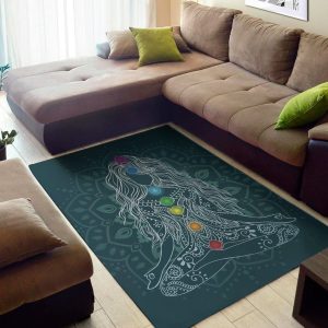 Bohemian Seven Chakras Area Rug Bohemian Rug Floor Decor