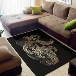 Bohemian Spiritual Fish Area Rug Bohemian Rug Gift Home Decor