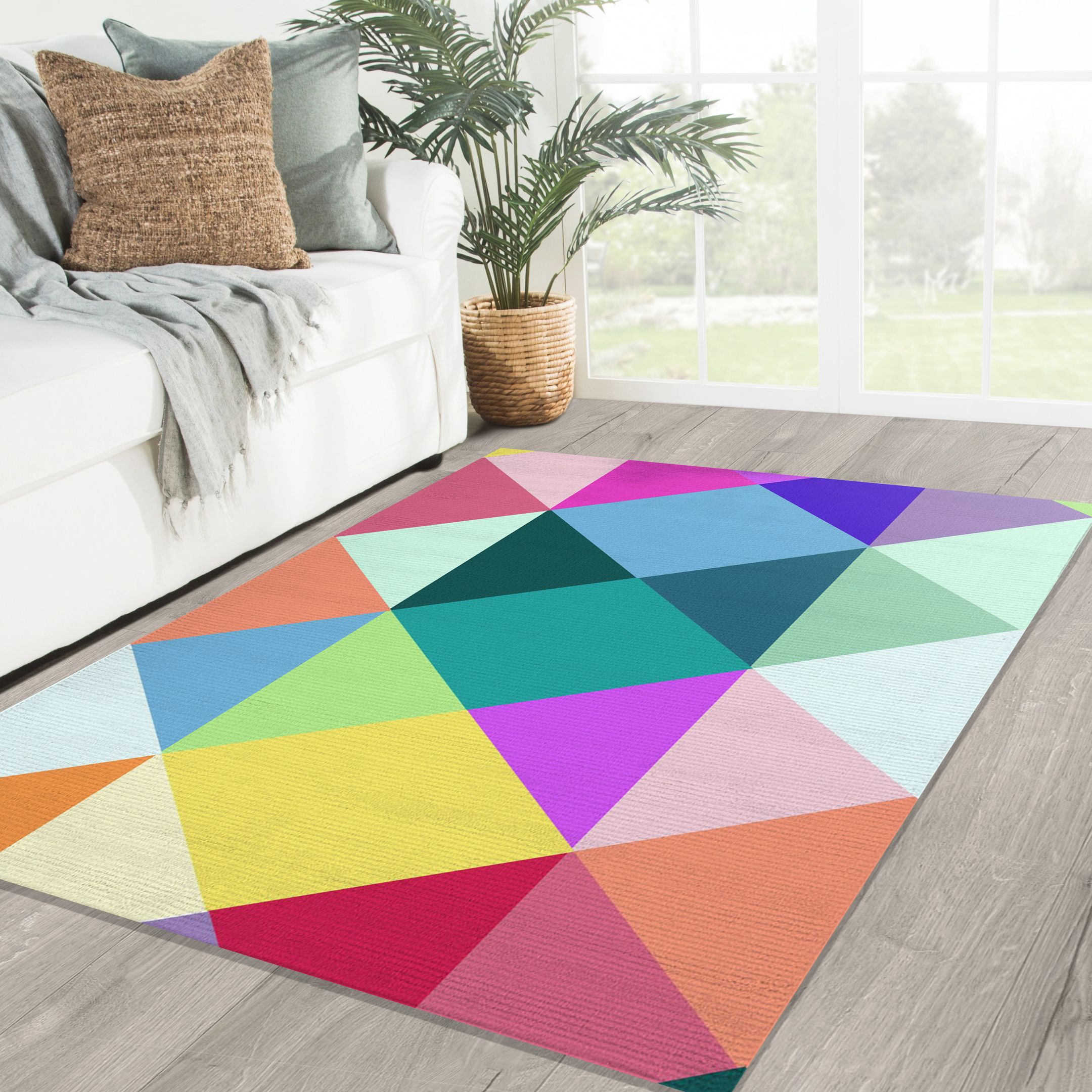 Bohemian Tile Rug Area Rug Living Room Decor Summer Decor Bohemian Tile Rug Area Rug Living Room Decor Summer Decor