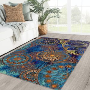 Bohemian Tile Rug Area Rugs Home Decor Fancy Decor