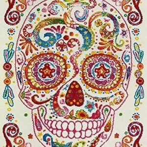 Boy And Girl Bedroom Modern Decor Area Rug Carpet And Carpet Collection For Kids And Children Rainbow Happy Sugar Skull