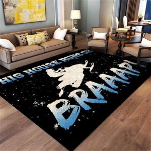 Braaap Motorcycles This House Runs On Nice Gift Area Rug Carpet Area Rug For Living Room Bedroom Rug Home Decor