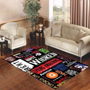 Broadway Musical Collage Living Room Carpet Rugs Area Rug For Living Room Bedroom Rug Home Decor