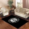 Brooklyn Nets Black Living Room Carpet Rugs Area Rug For Living Room Bedroom Rug Home Decor