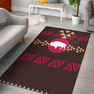 Brown Bison Native American Area Rug Carpet Area Rug For Living Room Bedroom Rug Home Decor