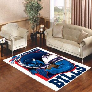 Buffalo Bills Mascot Cartoon Living Room Carpet Rugs Area Rug For Living Room Bedroom Rug Home Decor