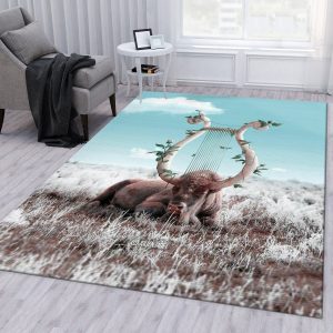 Bull Area Rug Living Room Rug Christmas Gift Decor Area Rug For Living Room Bedroom Rug Home Decor
