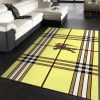 Burberry Area Rug Living Room Rug Christmas Gift Decor Area Rug For Living Room Bedroom Rug Home Decor