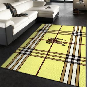 Burberry Area Rug Living Room Rug Christmas Gift Decor Area Rug For Living Room Bedroom Rug Home Decor