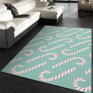Candy Canes Pattern Area Rug Living Room And Bedroom Rug Home Us Decor