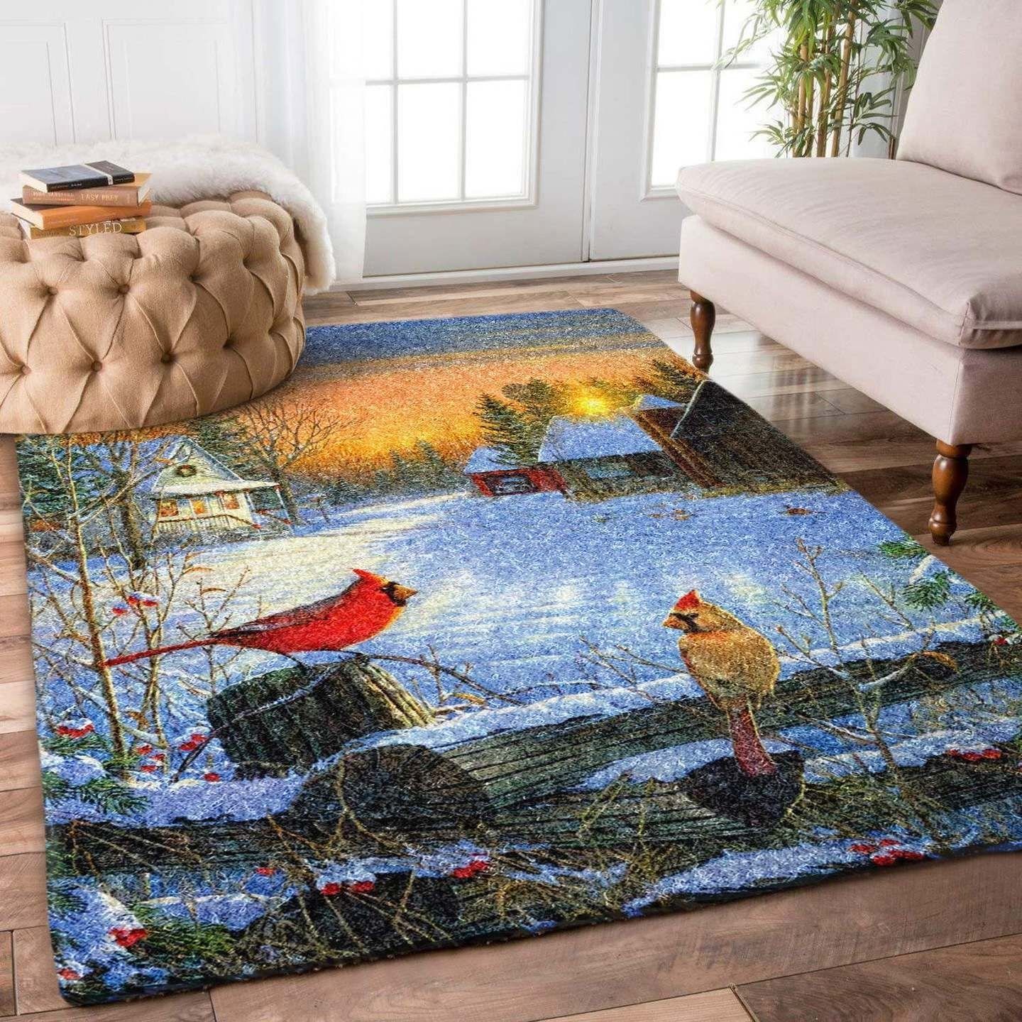 Cardinal Winter Dv0910021R Rug Carpet Area Rug For Living Room Bedroom Rug Home Decor Cardinal Winter Dv0910021R Rug Carpet Area Rug For Living Room Bedroom Rug Home Decor