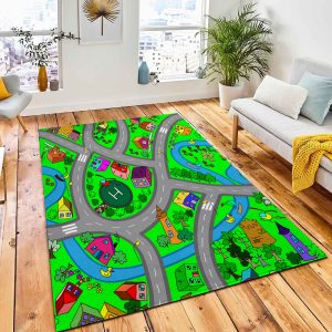 Carpet Road Vector Seamless Pattern Rug Kid Play Rug Home Decor