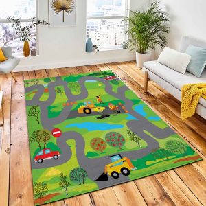 Cars On Road Vector Seamless Area Rug Carpet Nursery Rug Home Decor
