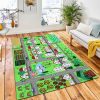 Cartoon City Seamless Pattern Raster Area Carpet Rug City Rug Home Decor
