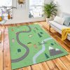 Cartoon Cute Kids Map Car Rug Carpet City Rug Room Decor