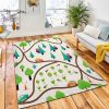 Cartoon Map Seamless Pattern Area Rug Carpet Kids Rug Home Decor