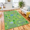 Cartoon Map Seamless Pattern Houses Area Rug Carpet Kids Rug Room Decor