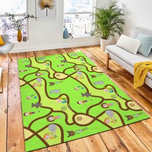 Cartoon Map Seamless Pattern Roads Rug Carpet City Rug Home Decor
