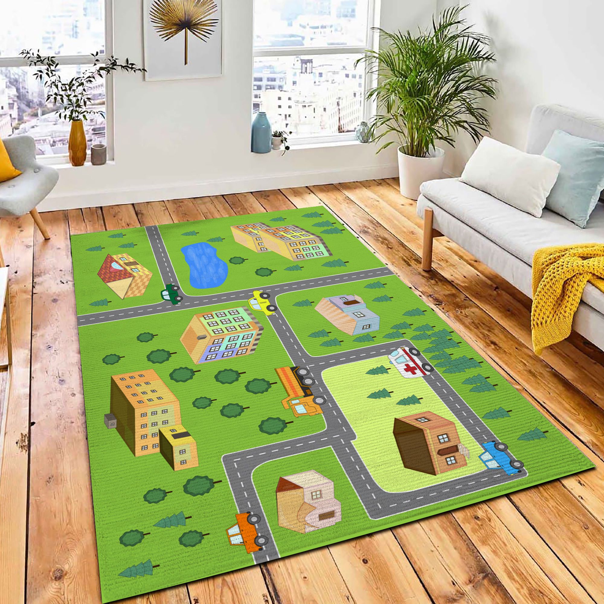 Cartoon Map Seamless Pattern Roads Rug Carpet Kids Rug Home Decor Cartoon Map Seamless Pattern Roads Rug Carpet Kids Rug Home Decor